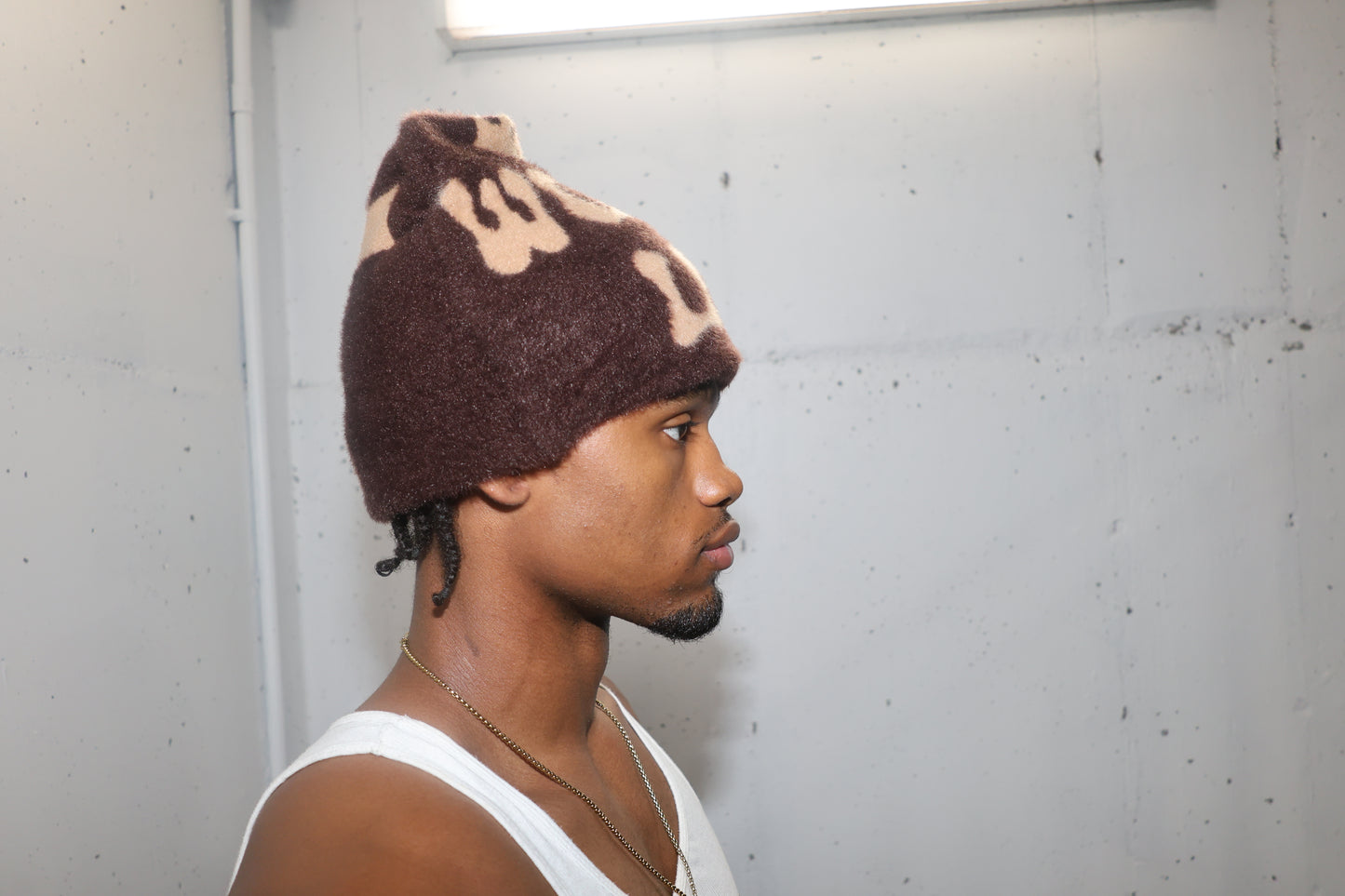 MOHAIR WEWOKEUP BEANIE (BROWN)