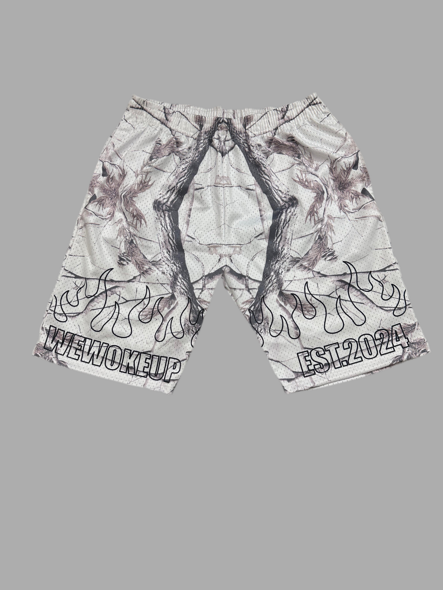 WEWOKEUP SHORTS (WHITE CAMO)