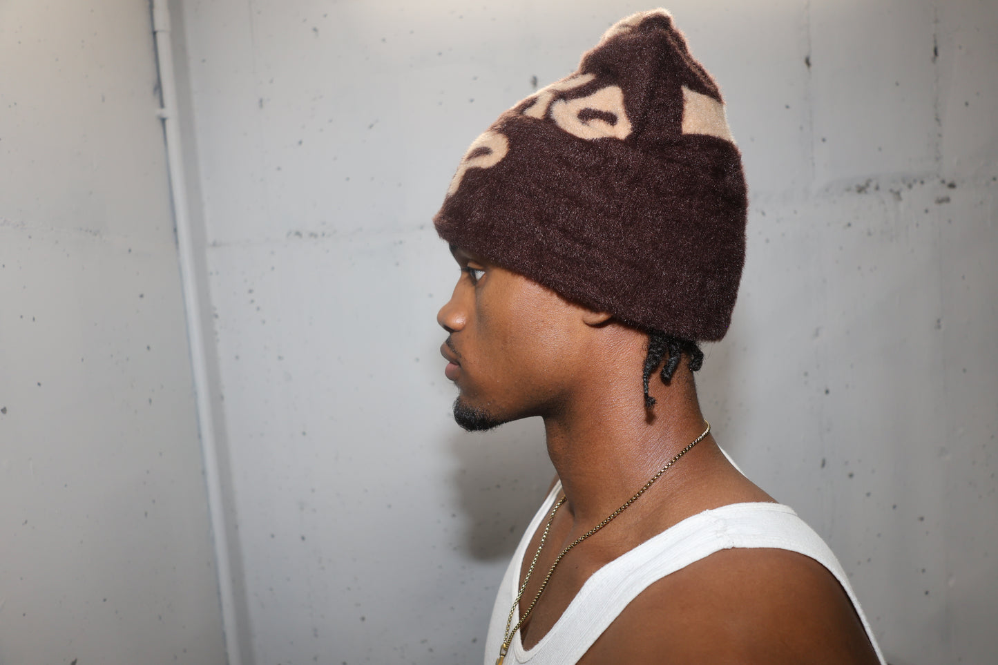 MOHAIR WEWOKEUP BEANIE (BROWN)