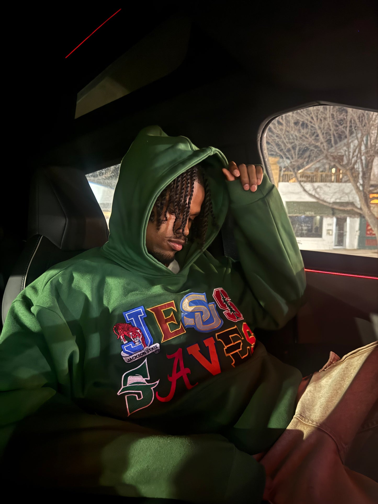 JESUS SAVES UNIVERSITY HOODIE (GREEN)