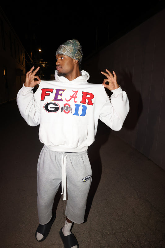 FEAR GOD UNIVERSITY HOODIE (WHITE)