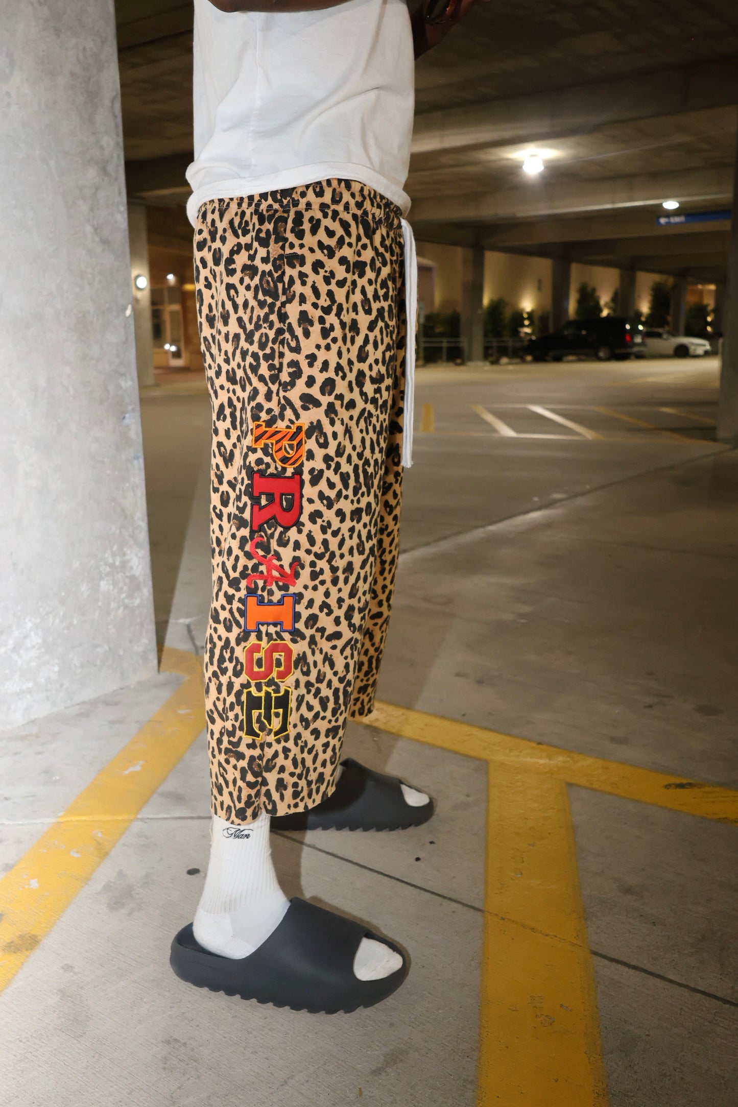Praise Yahweh University Cropped Sweats (LEOPARD PRINT)
