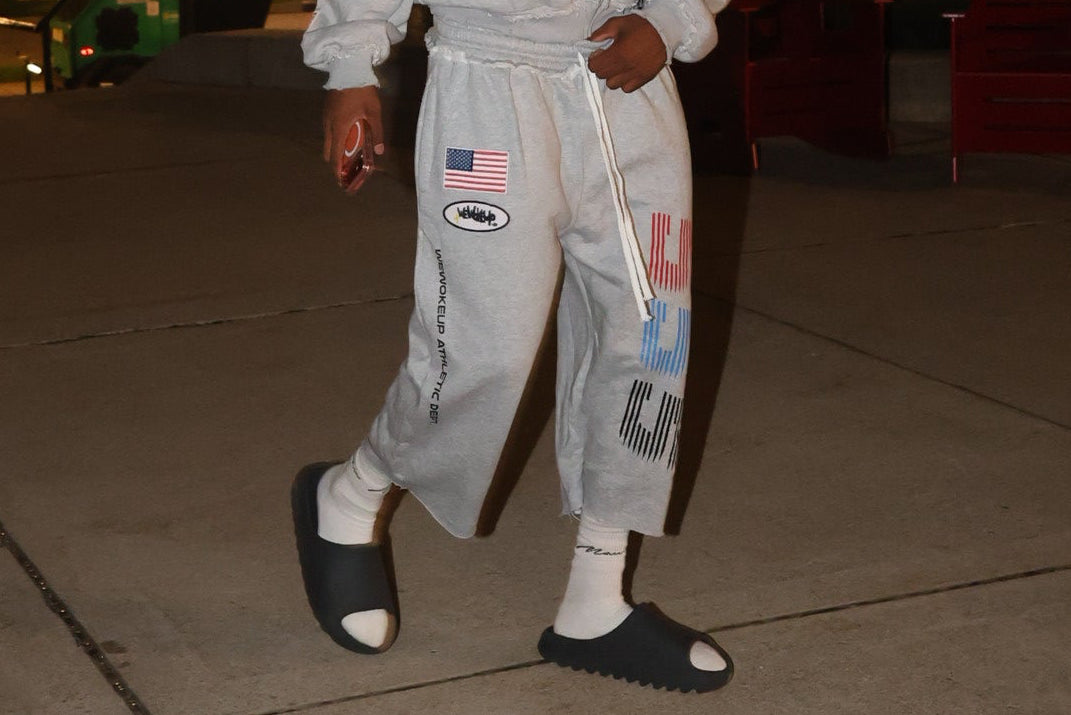 One Nation Under Jesus Christ Cropped Sweatpants (Gray)