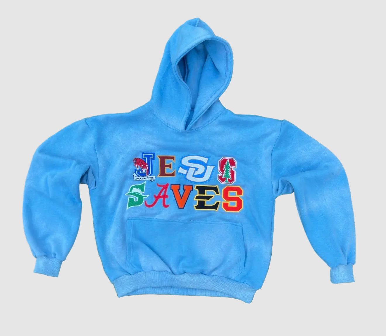 JESUS SAVES UNIVERSITY HOODIE          (SKY BLUE)