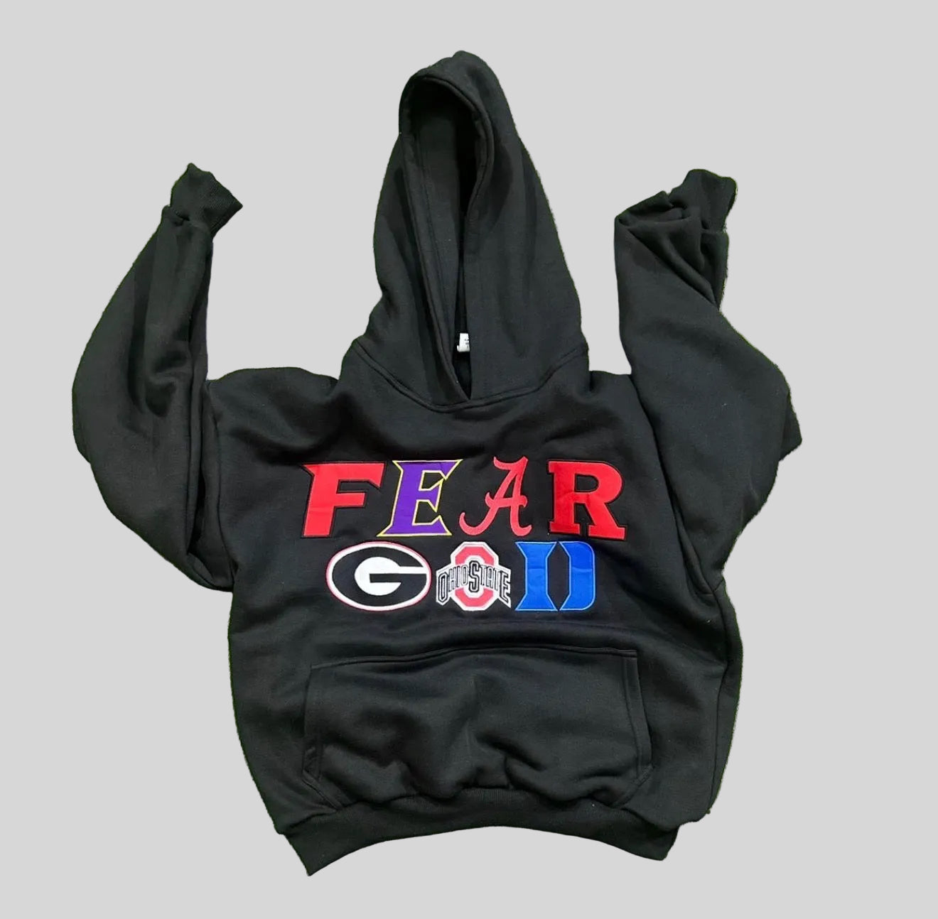 FEAR GOD UNIVERSITY HOODIE (BLACK)