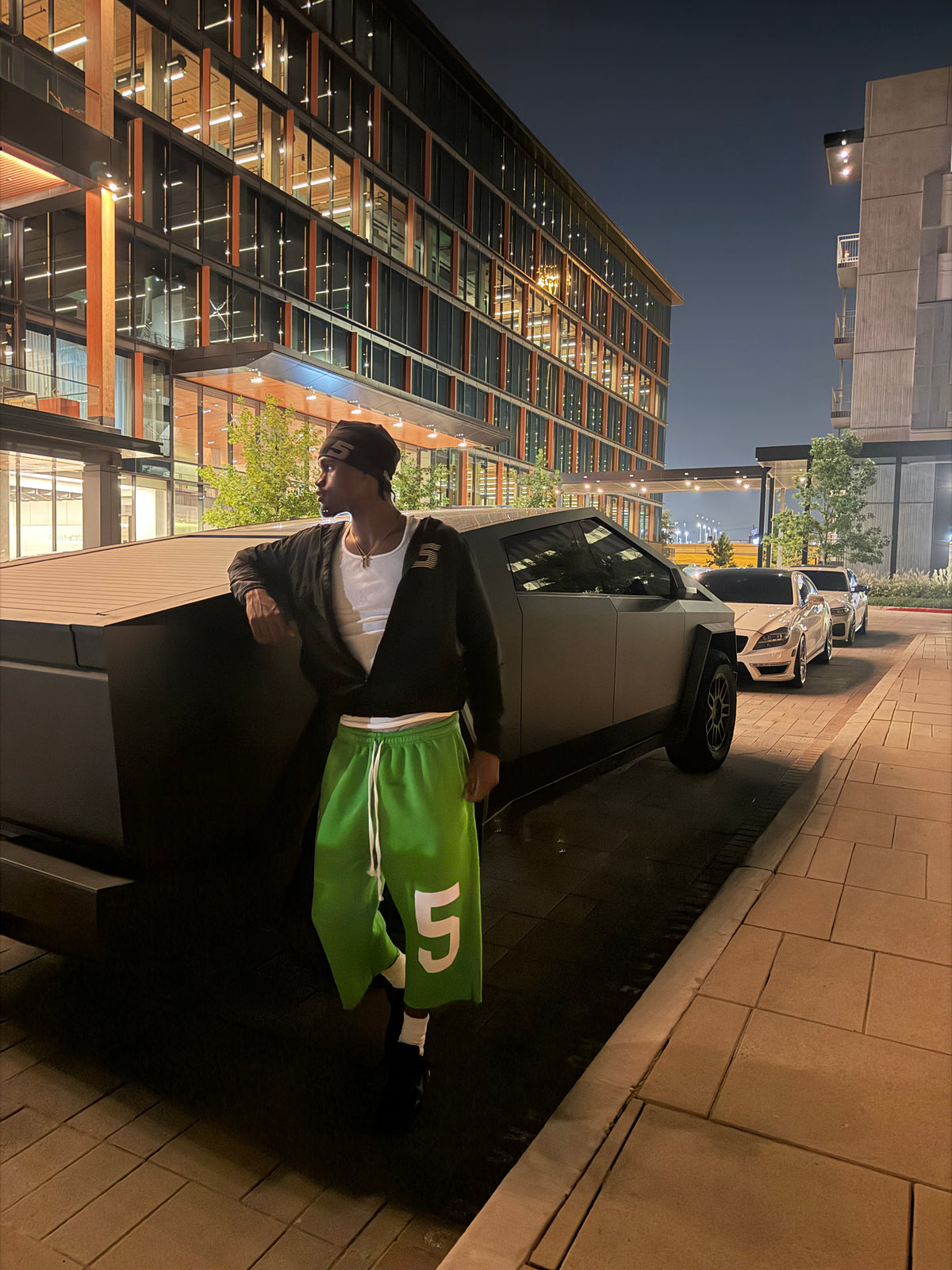 WEWOKEUP CROPPED SWEATS (GREEN) (CREATION EDITION)