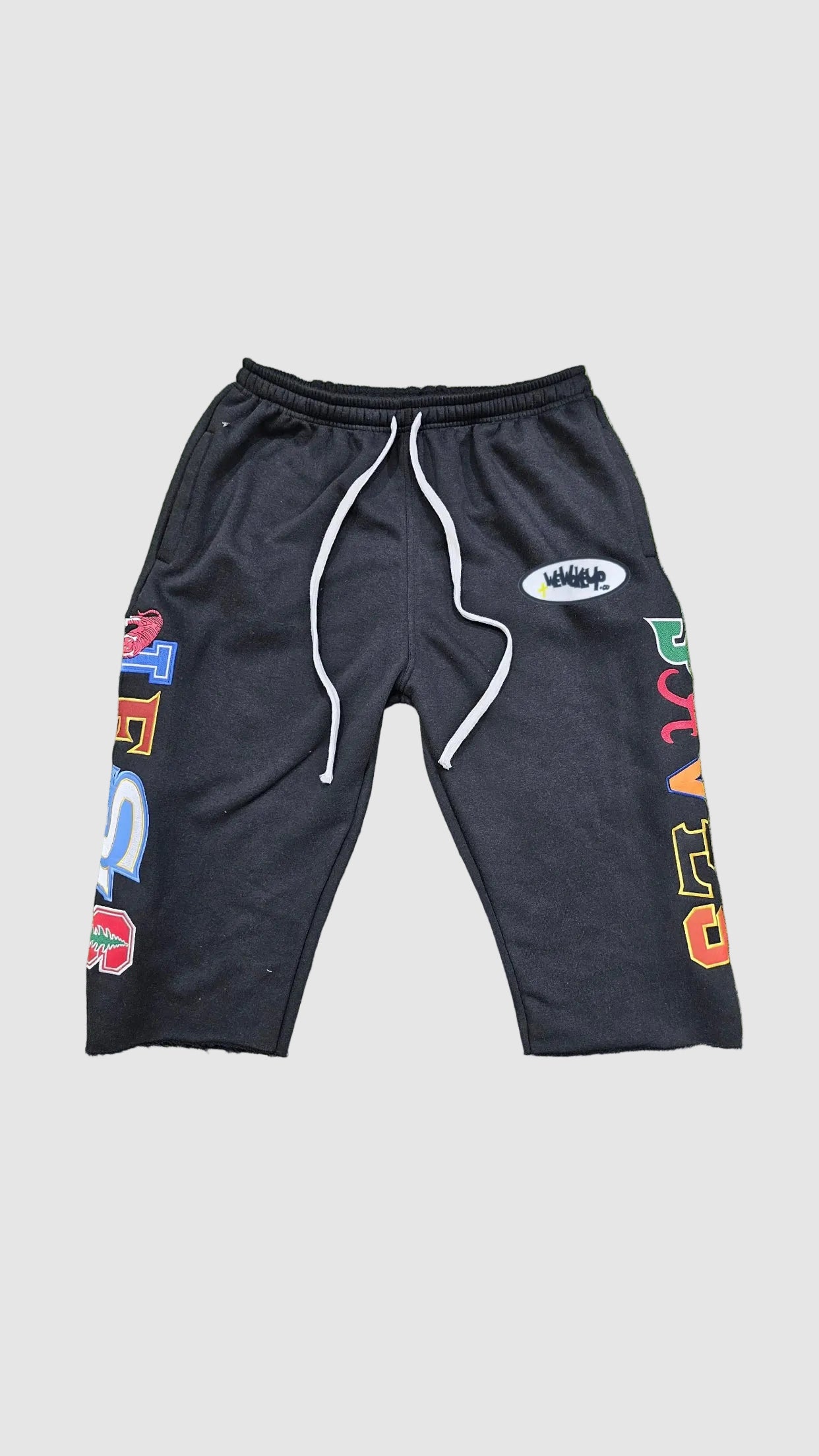 JESUS SAVES UNIVERSITY CROPPED SWEATS (BLACK)