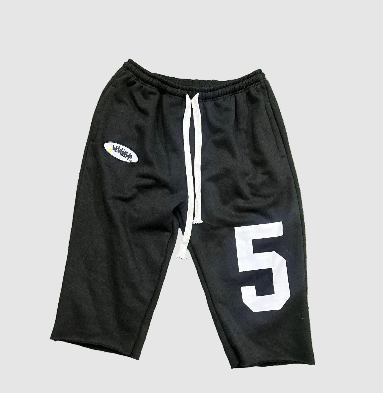 WEWOKEUP CROPPED SWEATS (BLACK) (CREATION EDITION)