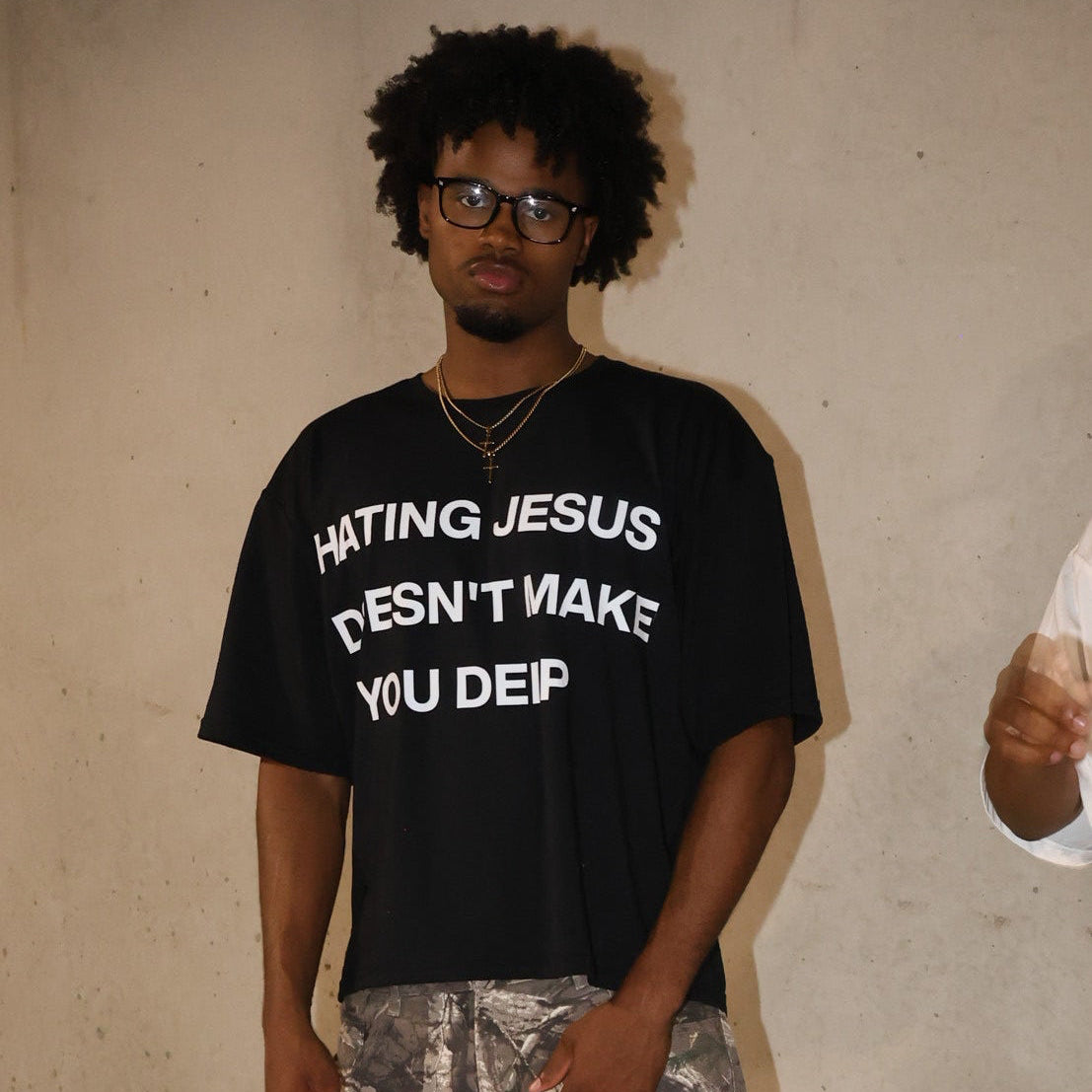 Hating Jesus Doesn’t Make You Deep (Black Short-sleeve T-Shirt)