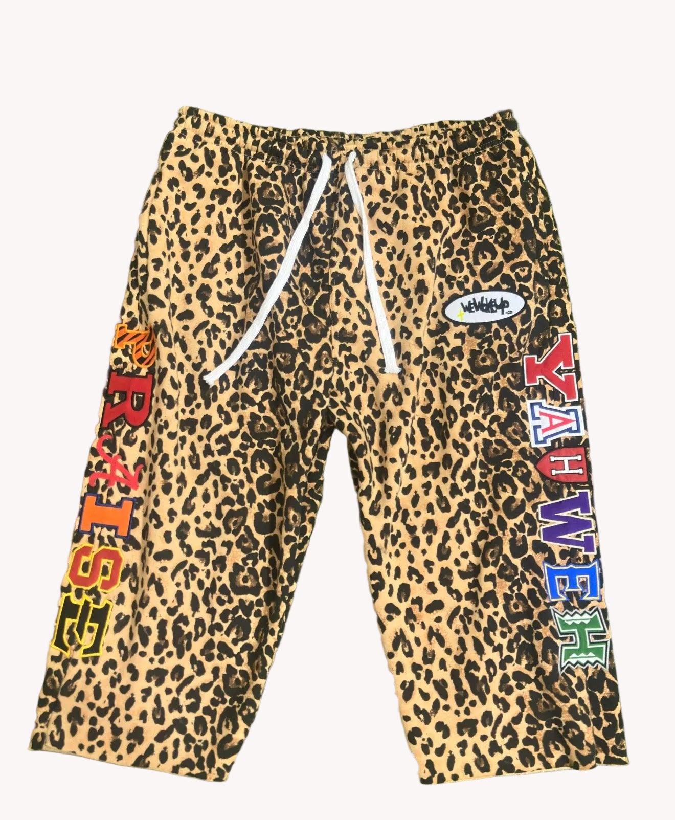 Praise Yahweh University Cropped Sweats (LEOPARD PRINT)