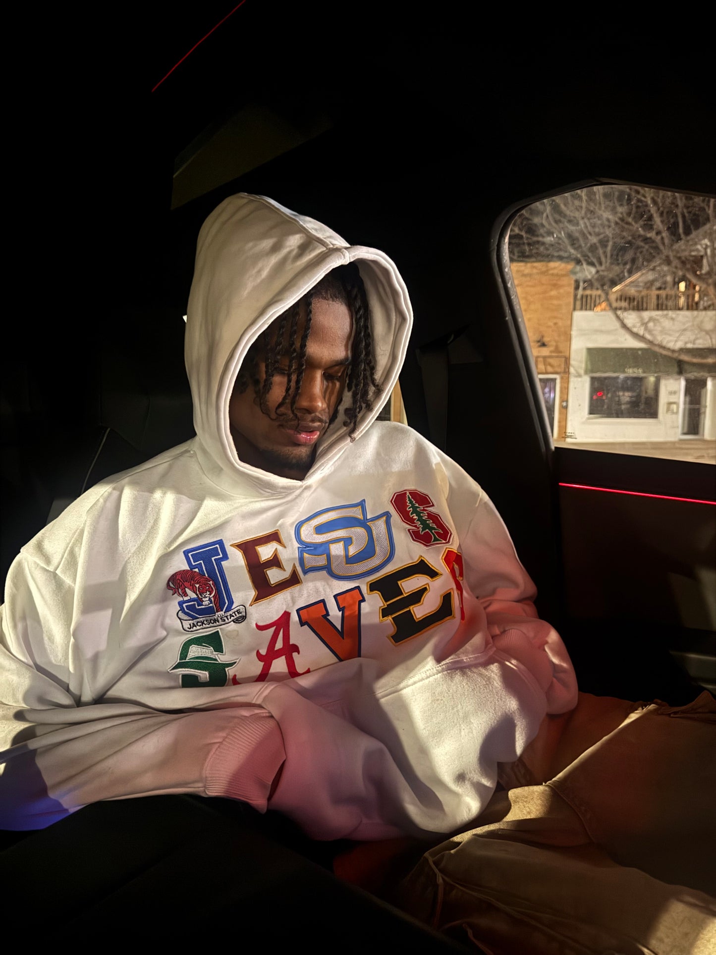 JESUS SAVES UNIVERSITY HOODIE (WHITE)