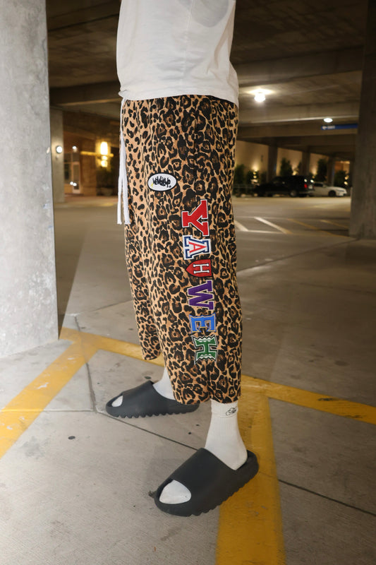 Praise Yahweh University Cropped Sweats (LEOPARD PRINT)