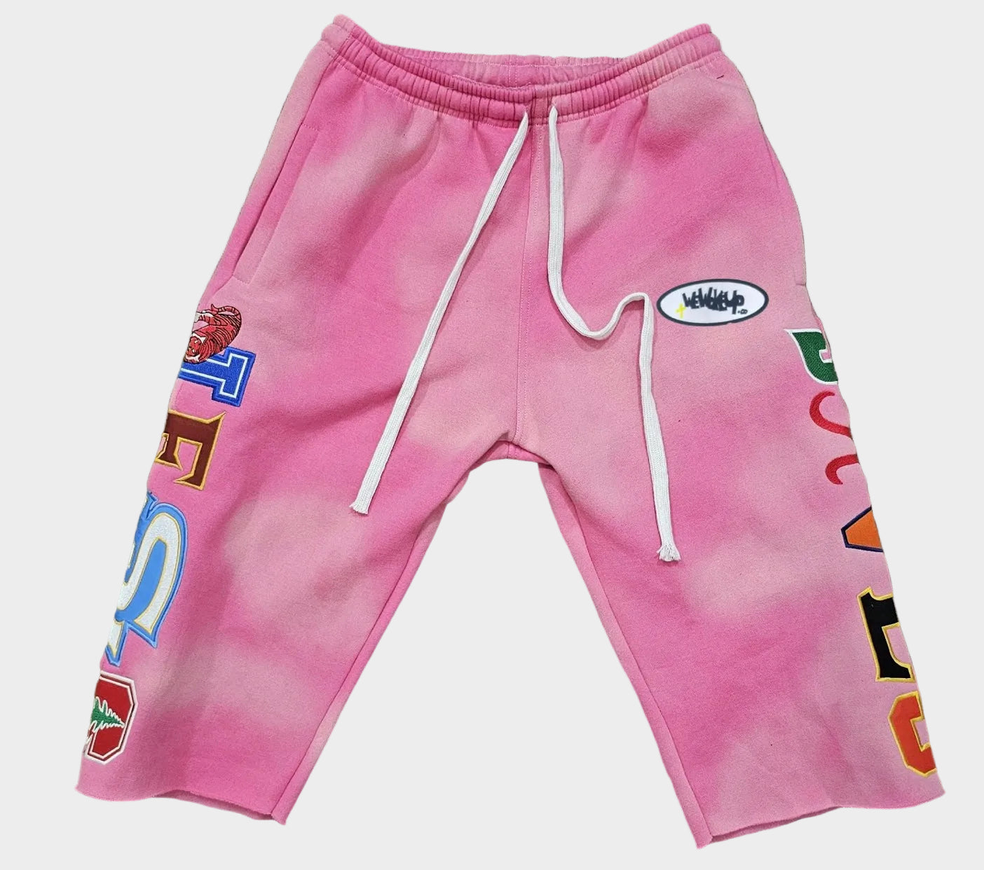 JESUS SAVES UNIVERSITY CROPPED SWEATS (PINK)